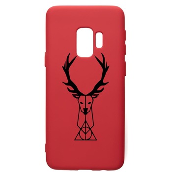 Husa Premium Silicon Compatibila Cu Samsung Galaxy S9, Harry Potter Patronus Deer, silicon, cu interiorul din material textil, protectie camera, Red, PR856 Husa Premium Silicon Compatibila Cu Samsung Galaxy S9, Harry Potter Patronus Deer, silicon, cu interiorul din material textil, protectie camera, Red, PR856