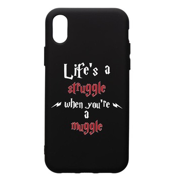 Husa Premium Silicon Compatibila Cu Huawei Y5 2019, Life Is A Struggle, silicon, cu interiorul din material textil, protectie camera, PB857 Husa Premium Silicon Compatibila Cu Huawei Y5 2019, Life Is A Struggle, silicon, cu interiorul din material textil, protectie camera, PB857