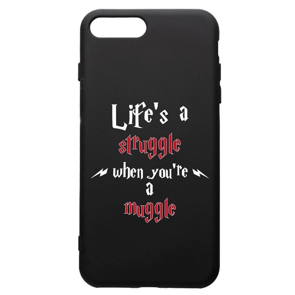 Husa Premium Silicon Compatibila Cu Apple iPhone 8 Plus / iPhone 7 Plus, Life Is A Struggle, silicon, cu interiorul din material textil, protectie camera, PB857