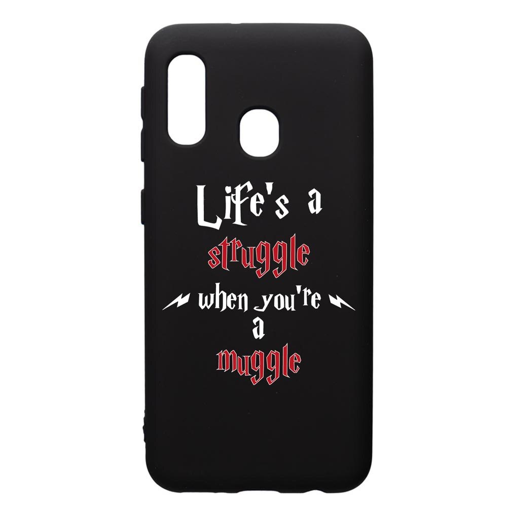 Husa Premium Silicon Compatibila Cu Samsung Galaxy A20E, Life Is A Struggle, silicon, cu interiorul din material textil, protectie camera, PB857