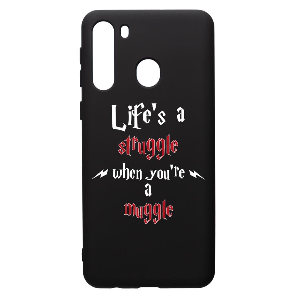 Husa Premium Silicon Compatibila Cu Samsung Galaxy A21S, Life Is A Struggle, silicon, cu interiorul din material textil, protectie camera, PB857