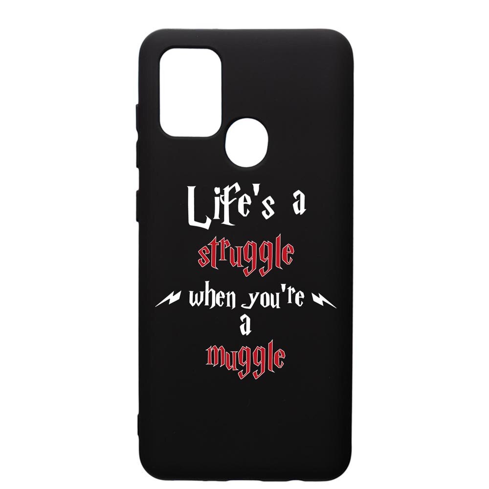 Husa Premium Silicon Compatibila Cu Samsung Galaxy A21, Life Is A Struggle, silicon, cu interiorul din material textil, protectie camera, PB857