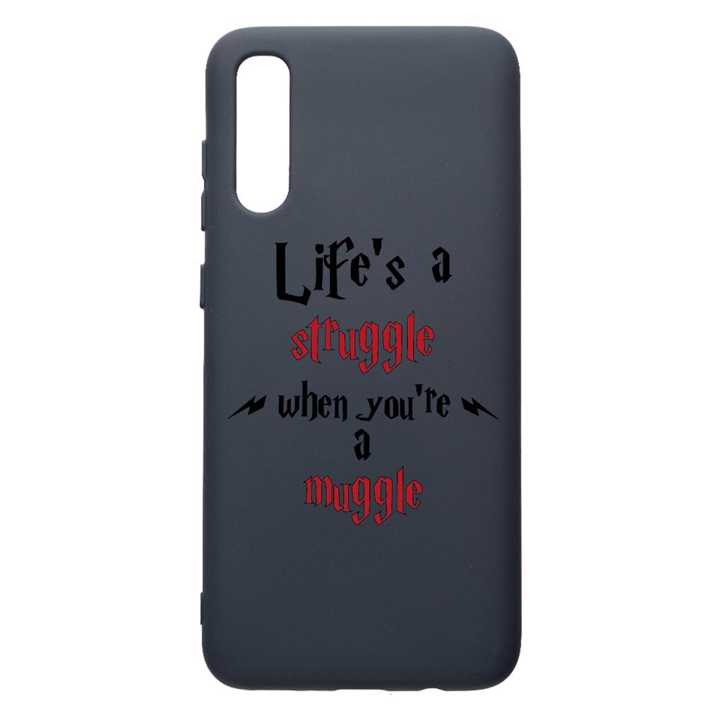 Husa Premium Silicon Compatibila Cu Samsung Galaxy A30S, Life Is A Struggle, cu interiorul din material textil, protectie camera, Alaskan Blue, PAB857