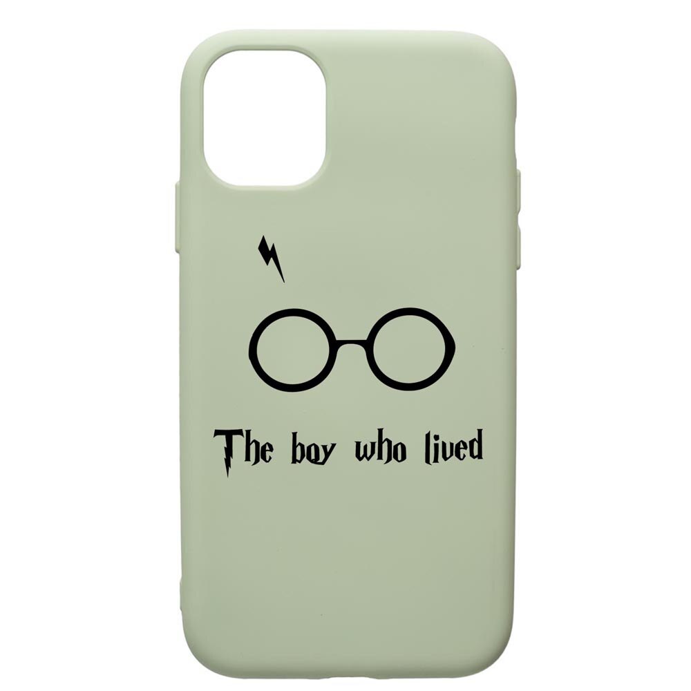 Husa Premium Silicon Compatibila Cu Apple iPhone 12 Mini, The Boy Who Lived, cu interiorul din material textil, protectie camera, Beryl, PGR858