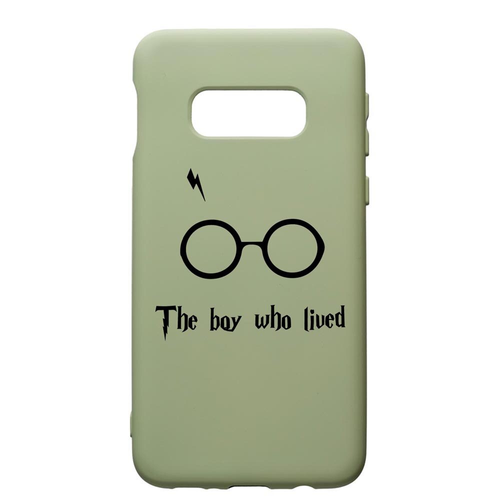 Husa Premium Silicon Compatibila Cu Samsung Galaxy S10, The Boy Who Lived, cu interiorul din material textil, protectie camera, Beryl, PGR858