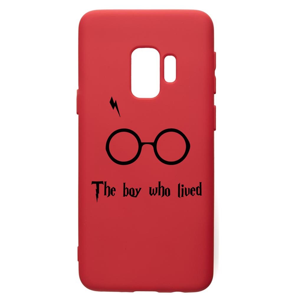 Husa Premium Silicon Compatibila Cu Samsung Galaxy S9, The Boy Who Lived, silicon, cu interiorul din material textil, protectie camera, Red, PR858