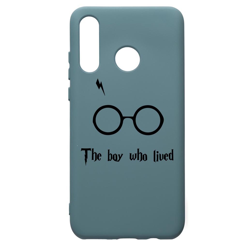 Husa Premium Silicon Compatibila Cu Huawei P30 Lite, The Boy Who Lived, silicon, cu interiorul din material textil, protectie camera, Cornflower, PCF858