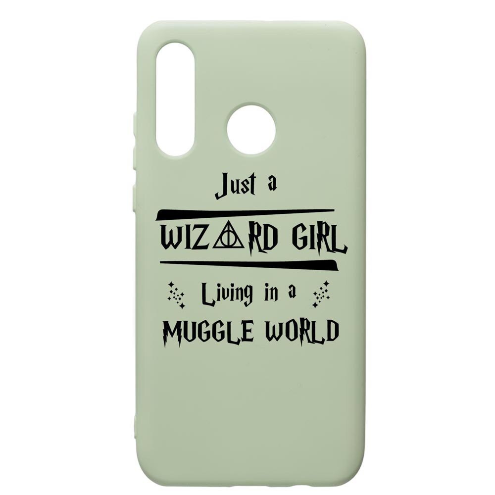 Husa Premium Silicon Compatibila Cu Huawei P40 Lite E / Y7p, Wizard Girl, cu interiorul din material textil, protectie camera, Beryl, PGR861