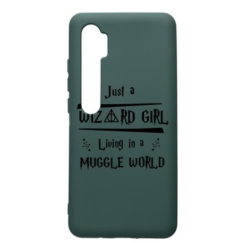 Husa Premium Silicon Compatibila Cu Xiaomi Mi Note 10, Wizard Girl, cu interiorul din material textil, protectie camera, Forest Green, PFG861 Husa Premium Silicon Compatibila Cu Xiaomi Mi Note 10, Wizard Girl, cu interiorul din material textil, protectie camera, Forest Green, PFG861