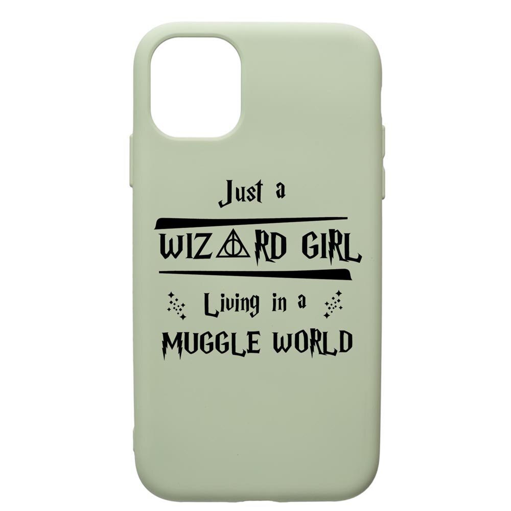 Husa Premium Silicon Compatibila Cu Apple iPhone 12 Mini, Wizard Girl, cu interiorul din material textil, protectie camera, Beryl, PGR861