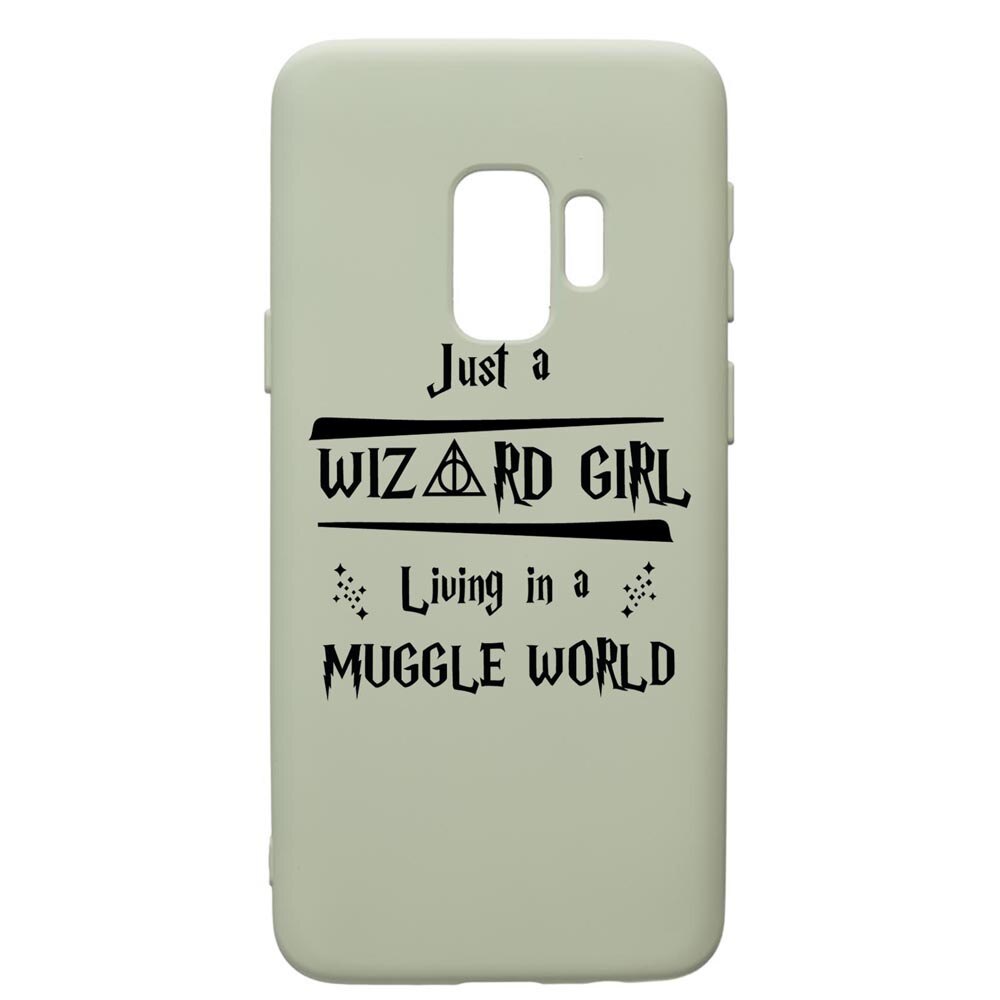 Husa Premium Silicon Compatibila Cu Samsung Galaxy S9, Wizard Girl, cu interiorul din material textil, protectie camera, Beryl, PGR861