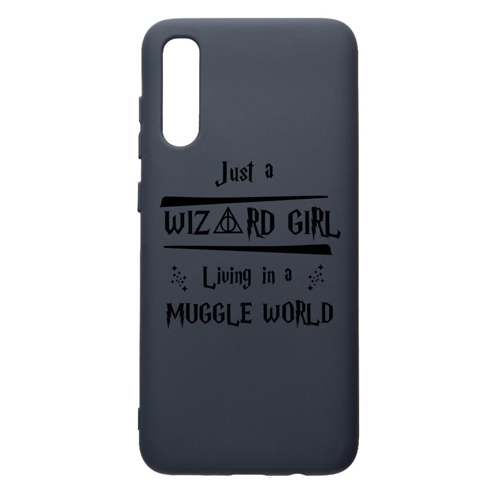 Husa Premium Silicon Compatibila Cu Samsung Galaxy A50, Wizard Girl, cu interiorul din material textil, protectie camera, Alaskan Blue, PAB861