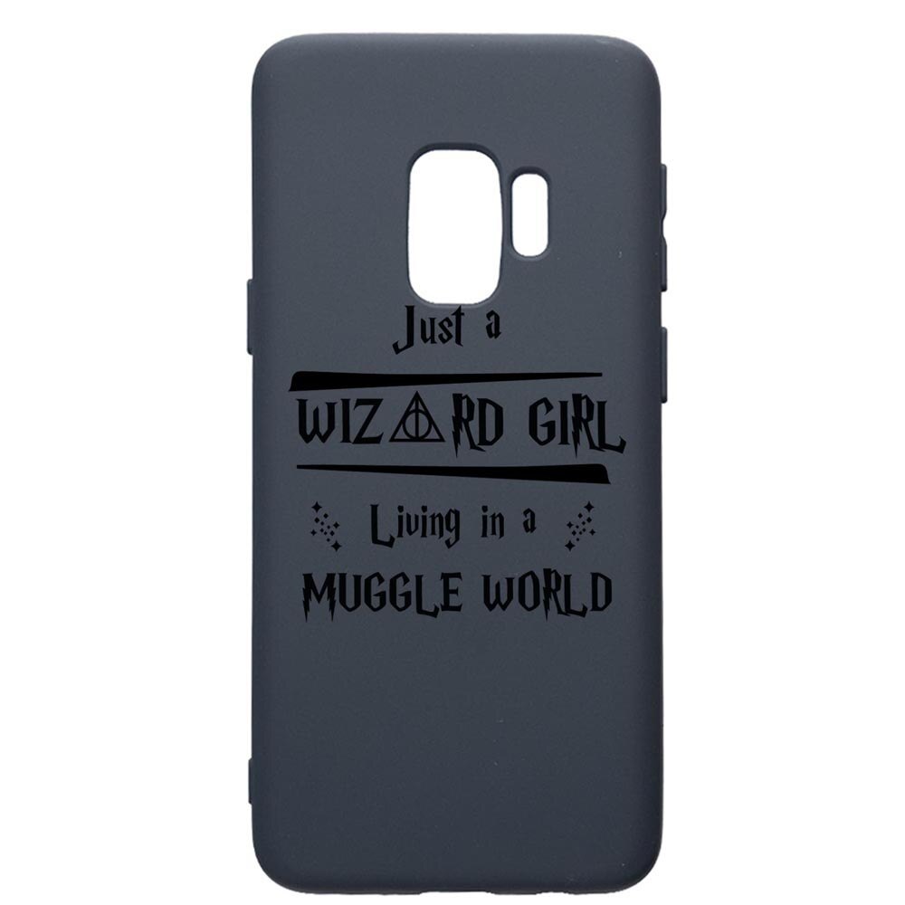 Husa Premium Silicon Compatibila Cu Samsung Galaxy S9, Wizard Girl, cu interiorul din material textil, protectie camera, Alaskan Blue, PAB861