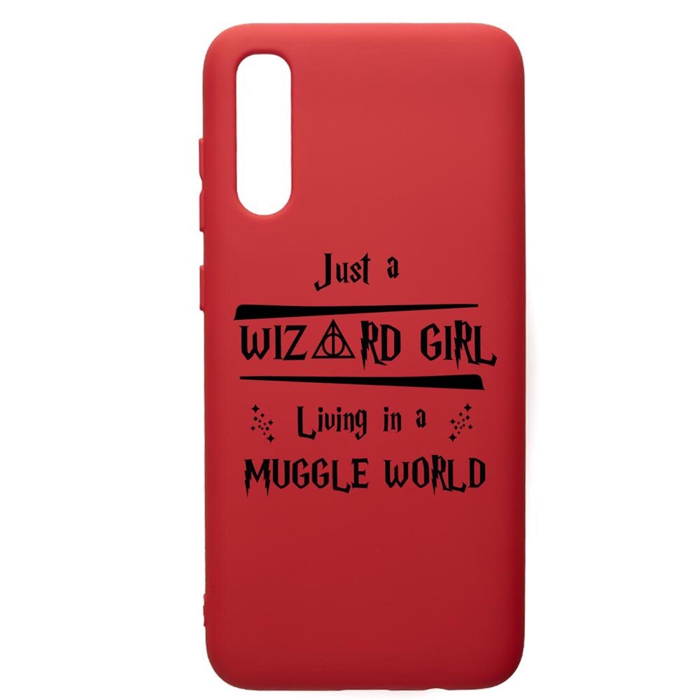 Husa Premium Silicon Compatibila Cu Samsung Galaxy A70, Wizard Girl, silicon, cu interiorul din material textil, protectie camera, Red, PR861