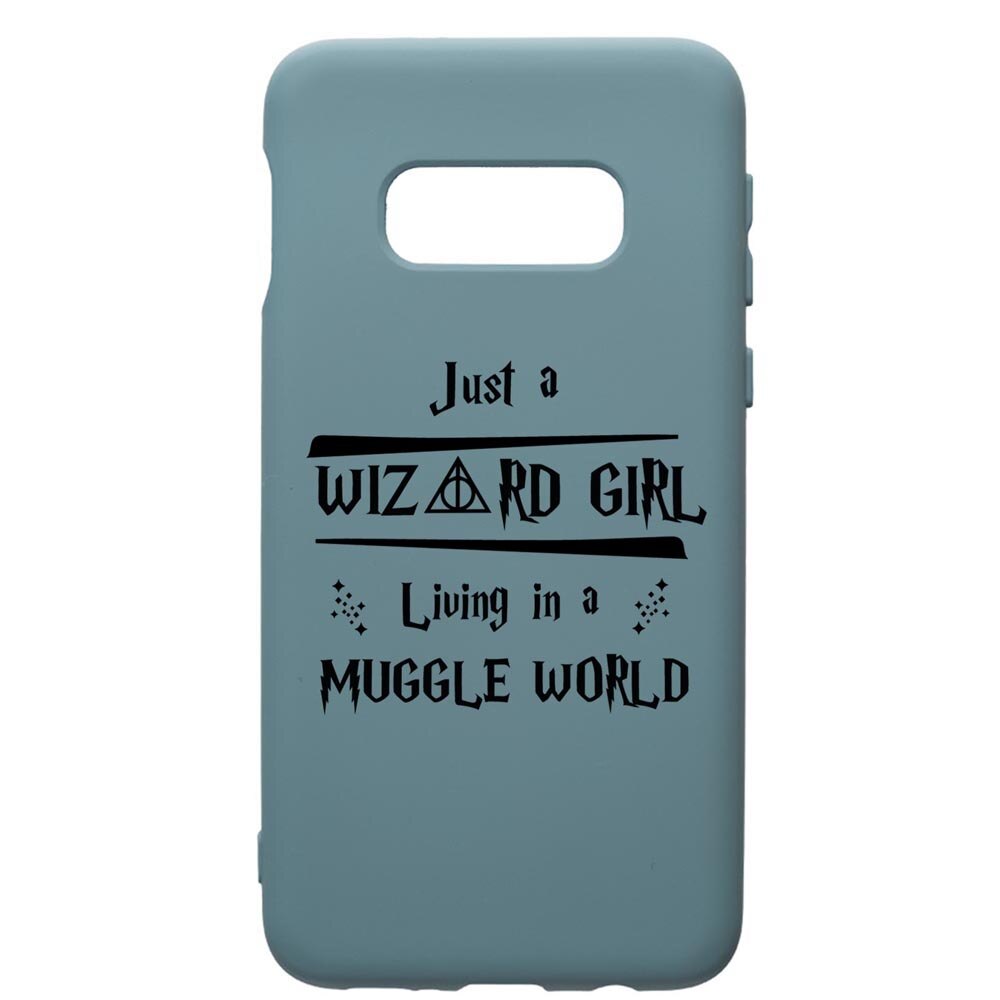 Husa Premium Silicon Compatibila Cu Samsung Galaxy S10, Wizard Girl, silicon, cu interiorul din material textil, protectie camera, Cornflower, PCF861