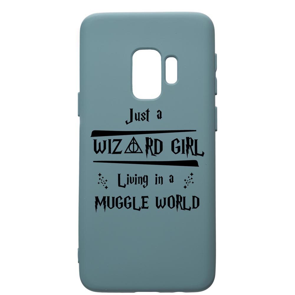 Husa Premium Silicon Compatibila Cu Samsung Galaxy S9, Wizard Girl, silicon, cu interiorul din material textil, protectie camera, Cornflower, PCF861