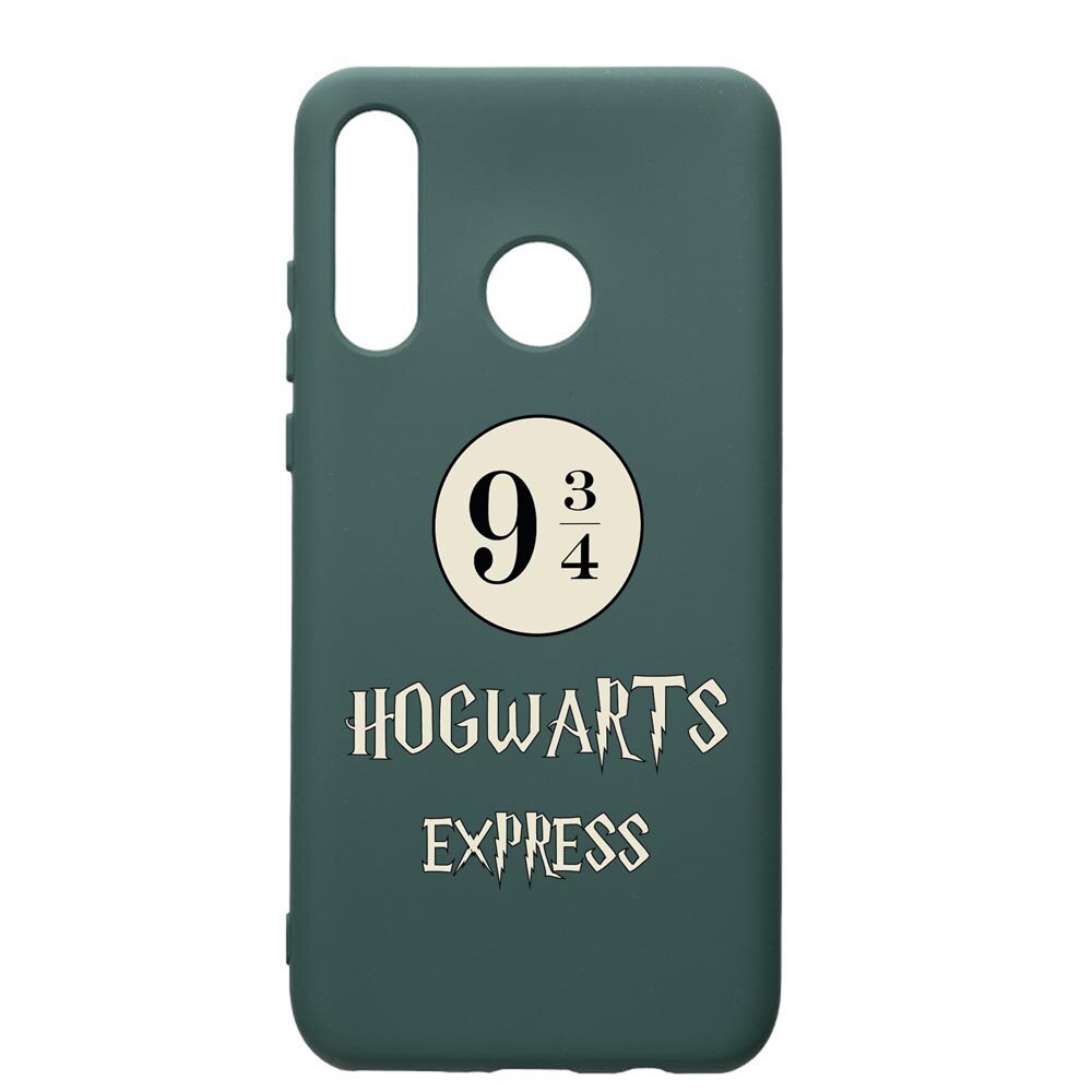 Husa Premium Silicon Compatibila Cu Huawei P30 Lite, Hogwarts Express, cu interiorul din material textil, protectie camera, Forest Green, PFG862