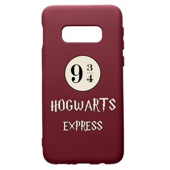 Husa Premium Silicon compatibila cu Samsung Galaxy S8, Hogwarts Express, cu interiorul din material textil, protectie camera, Burgundy, PBR862 Husa Premium Silicon compatibila cu Samsung Galaxy S8, Hogwarts Express, cu interiorul din material textil, protectie camera, Burgundy, PBR862