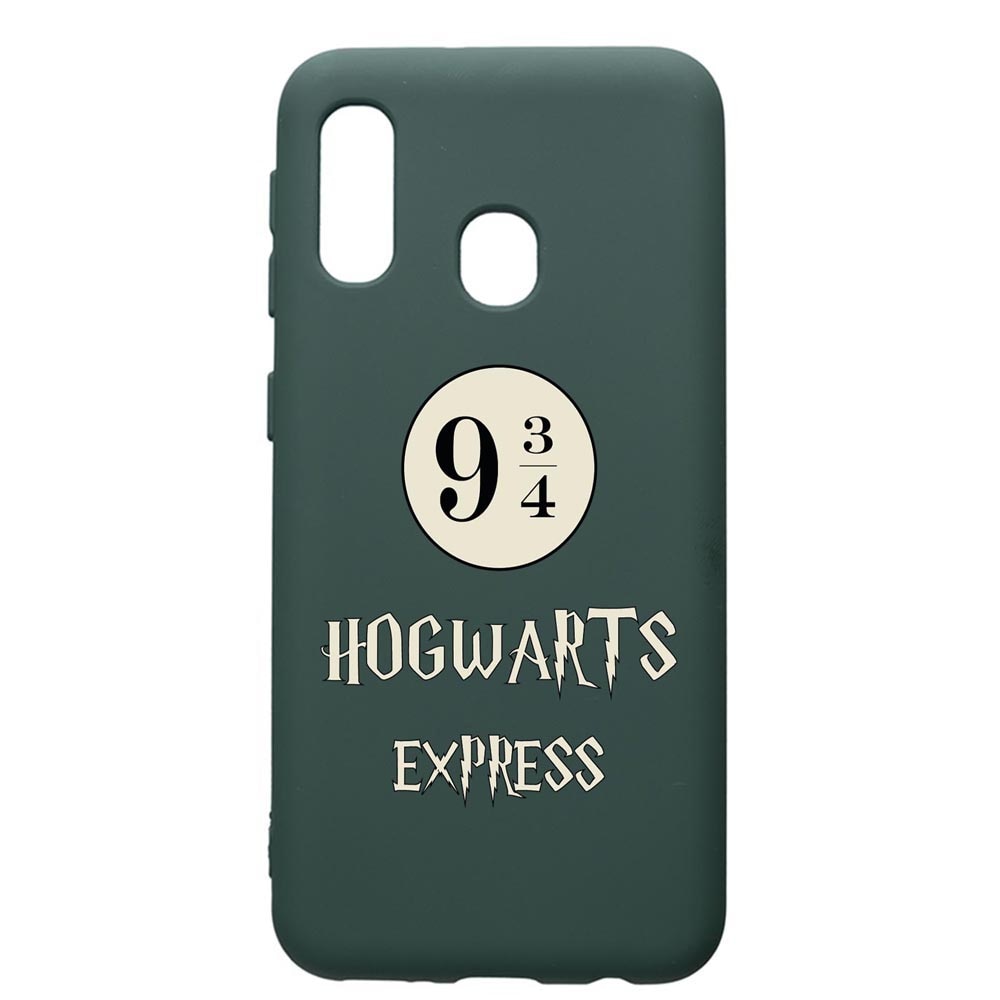 Husa Premium Silicon Compatibila Cu Samsung Galaxy A20E, Hogwarts Express, cu interiorul din material textil, protectie camera, Forest Green, PFG862