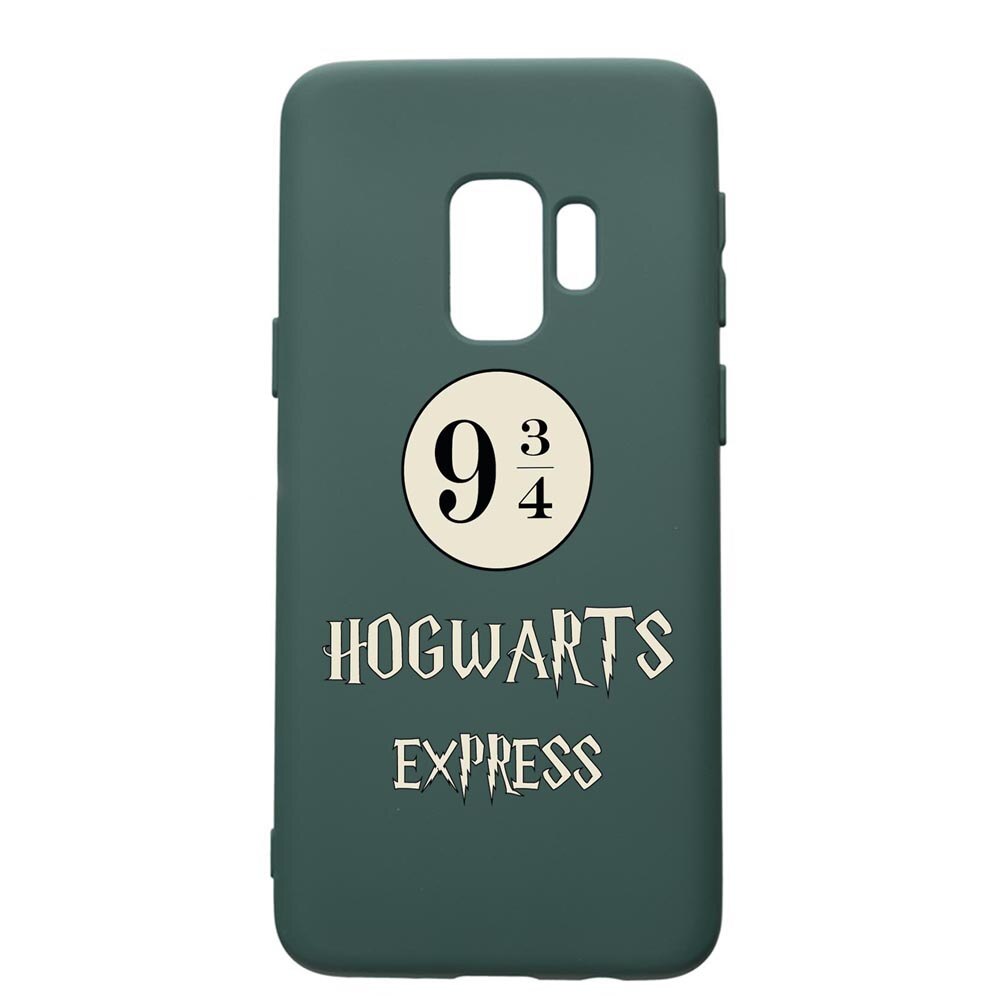 Husa Premium Silicon Compatibila Cu Samsung Galaxy S9, Hogwarts Express, cu interiorul din material textil, protectie camera, Forest Green, PFG862