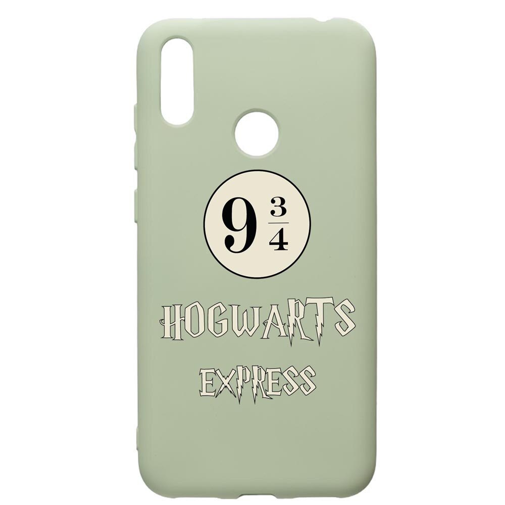 Husa Premium Silicon Compatibila Cu Huawei Y7 2019, Hogwarts Express, cu interiorul din material textil, protectie camera, Beryl, PGR862