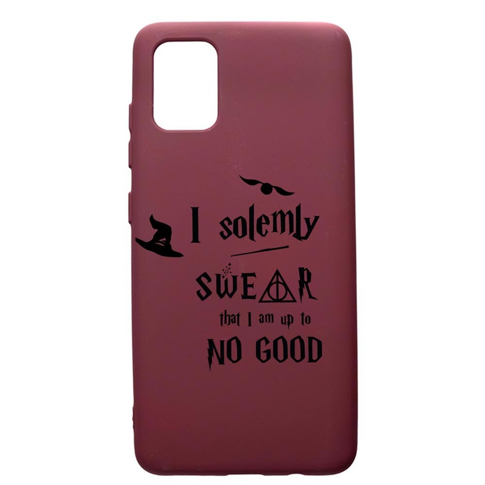 Husa Premium Silicon compatibila cu Apple iPhone 11 Pro Max, Solemly Swear, cu interiorul din material textil, protectie camera, Burgundy, PBR860