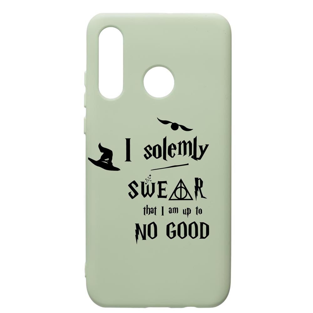 Husa Premium Silicon Compatibila Cu Huawei P30 Lite, Solemly Swear, cu interiorul din material textil, protectie camera, Beryl, PGR860