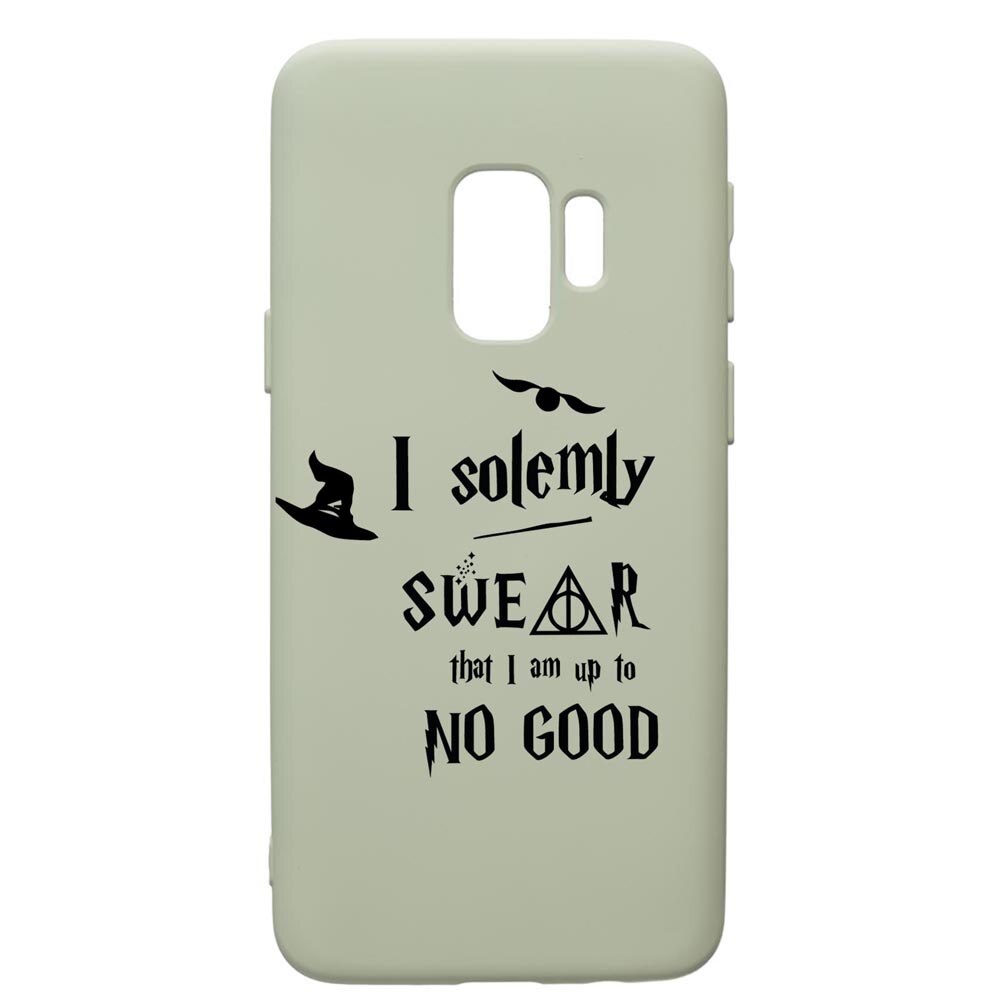 Husa Premium Silicon Compatibila Cu Samsung Galaxy S9, Solemly Swear, cu interiorul din material textil, protectie camera, Beryl, PGR860