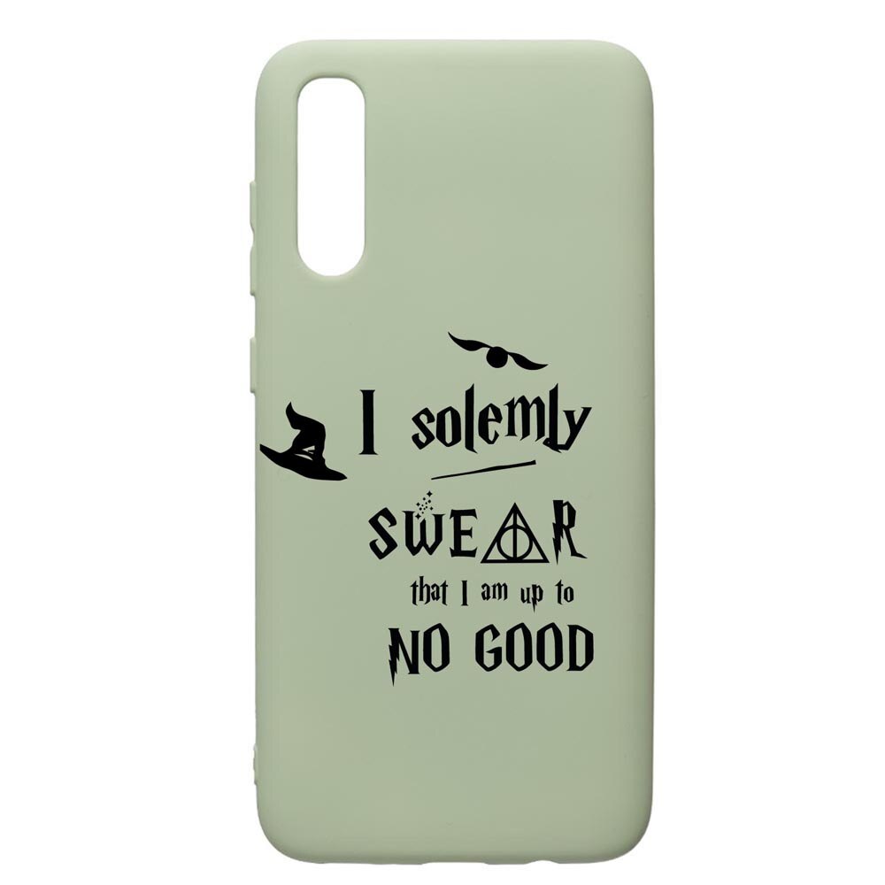 Husa Premium Silicon Compatibila Cu Samsung Galaxy A70, Solemly Swear, cu interiorul din material textil, protectie camera, Beryl, PGR860