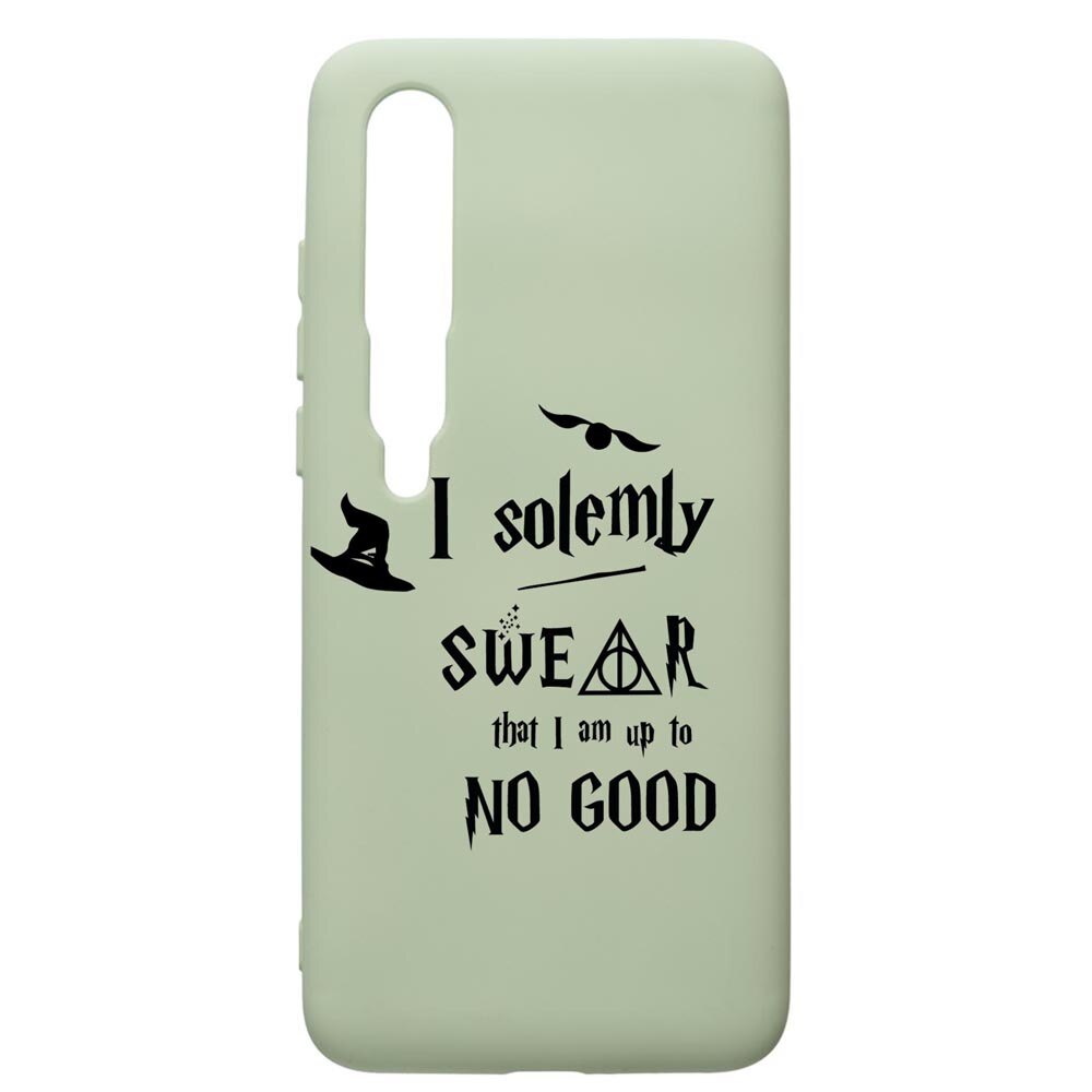 Husa Premium Silicon Compatibila Cu Xiaomi Mi 10 / Mi 10 Pro, Solemly Swear, cu interiorul din material textil, protectie camera, Beryl, PGR860