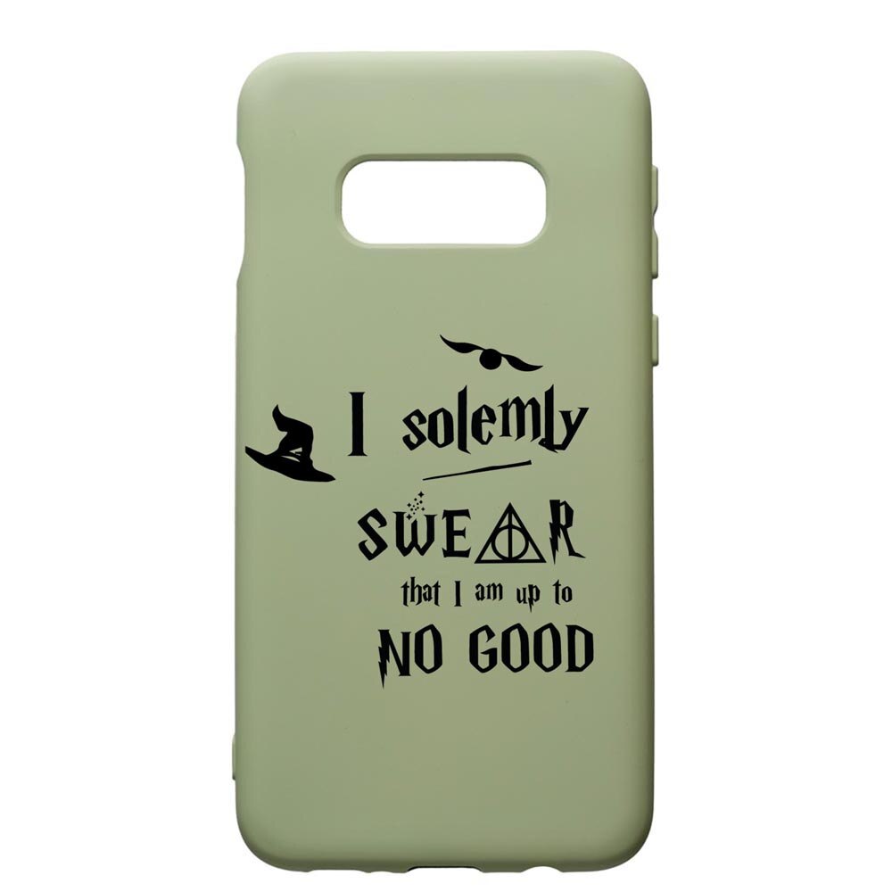 Husa Premium Silicon Compatibila Cu Samsung Galaxy S10E, Solemly Swear, cu interiorul din material textil, protectie camera, Beryl, PGR860