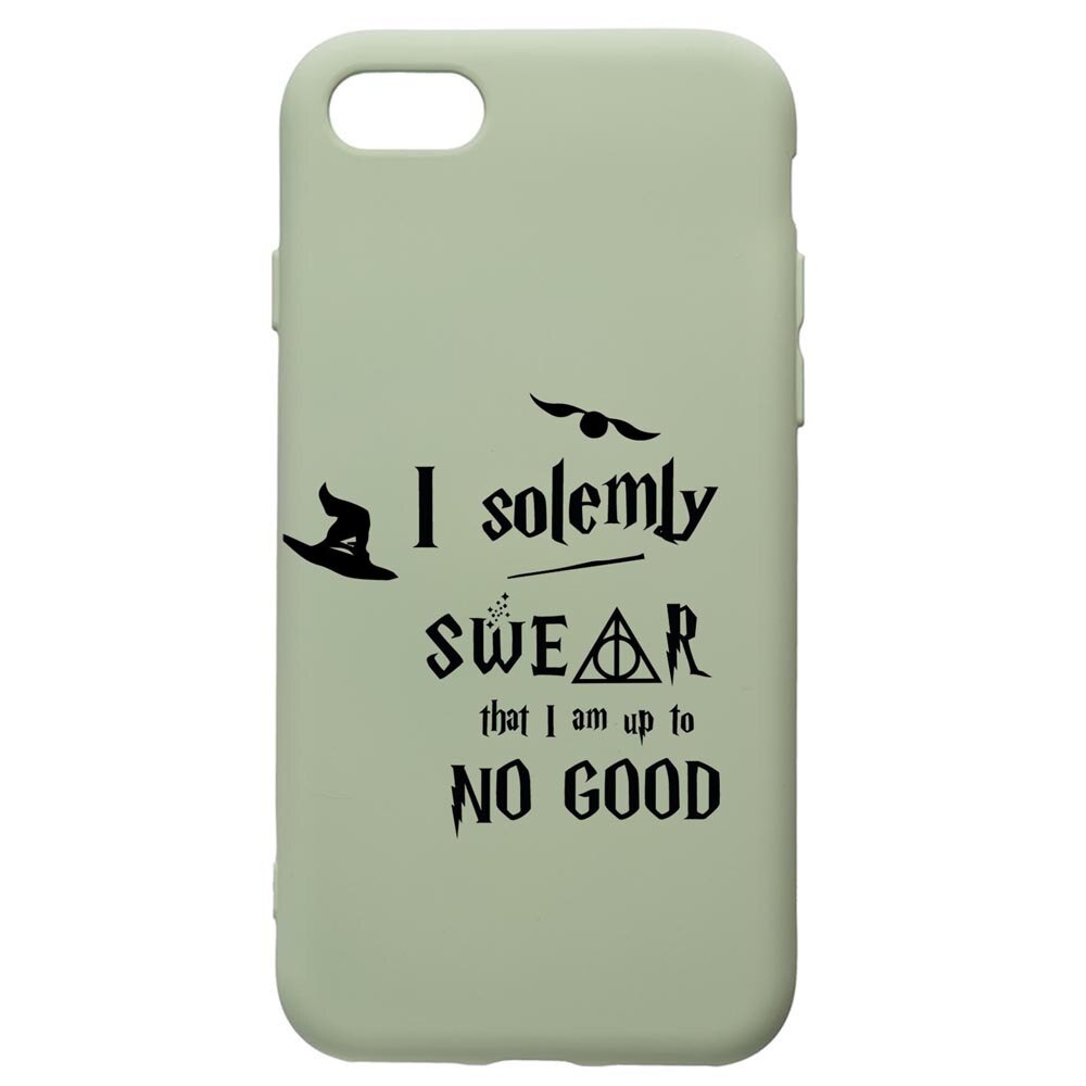 Husa Premium Silicon Compatibila Cu Apple iPhone SE 2 / iPhone 8 / iPhone 7, Solemly Swear, cu interiorul din material textil, protectie camera, Beryl, PGR860