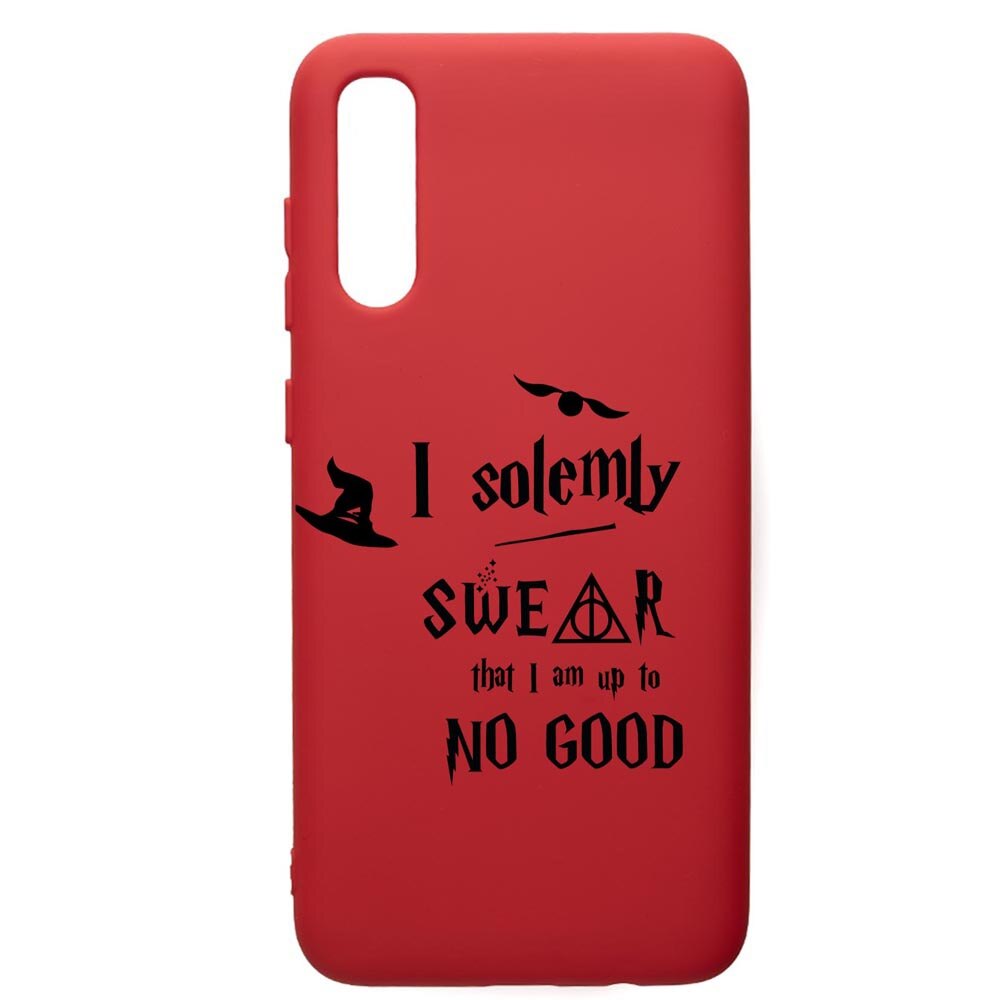 Husa Premium Silicon Compatibila Cu Samsung Galaxy A70, Solemly Swear, silicon, cu interiorul din material textil, protectie camera, Red, PR860