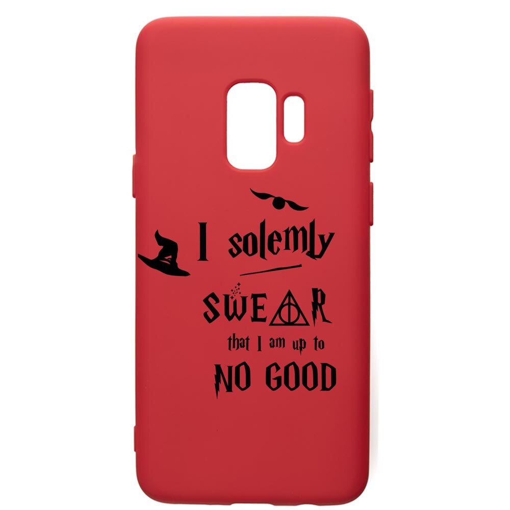 Husa Premium Silicon Compatibila Cu Samsung Galaxy S9, Solemly Swear, silicon, cu interiorul din material textil, protectie camera, Red, PR860