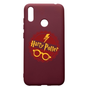 Husa Premium Silicon compatibila cu Huawei Y7 2019, Harry Potter Thunder, cu interiorul din material textil, protectie camera, Burgundy, PBR864 Husa Premium Silicon compatibila cu Huawei Y7 2019, Harry Potter Thunder, cu interiorul din material textil, protectie camera, Burgundy, PBR864