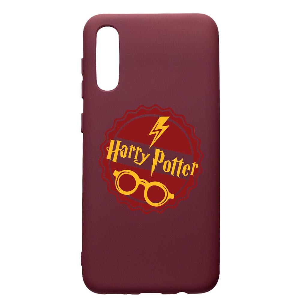 Husa Premium Silicon compatibila cu Huawei Y6 2019, Harry Potter Thunder, cu interiorul din material textil, protectie camera, Burgundy, PBR864