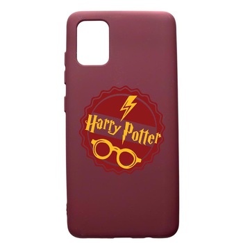 Husa Premium Silicon compatibila cu Samsung Galaxy A51, Harry Potter Thunder, cu interiorul din material textil, protectie camera, Burgundy, PBR864 Husa Premium Silicon compatibila cu Samsung Galaxy A51, Harry Potter Thunder, cu interiorul din material textil, protectie camera, Burgundy, PBR864