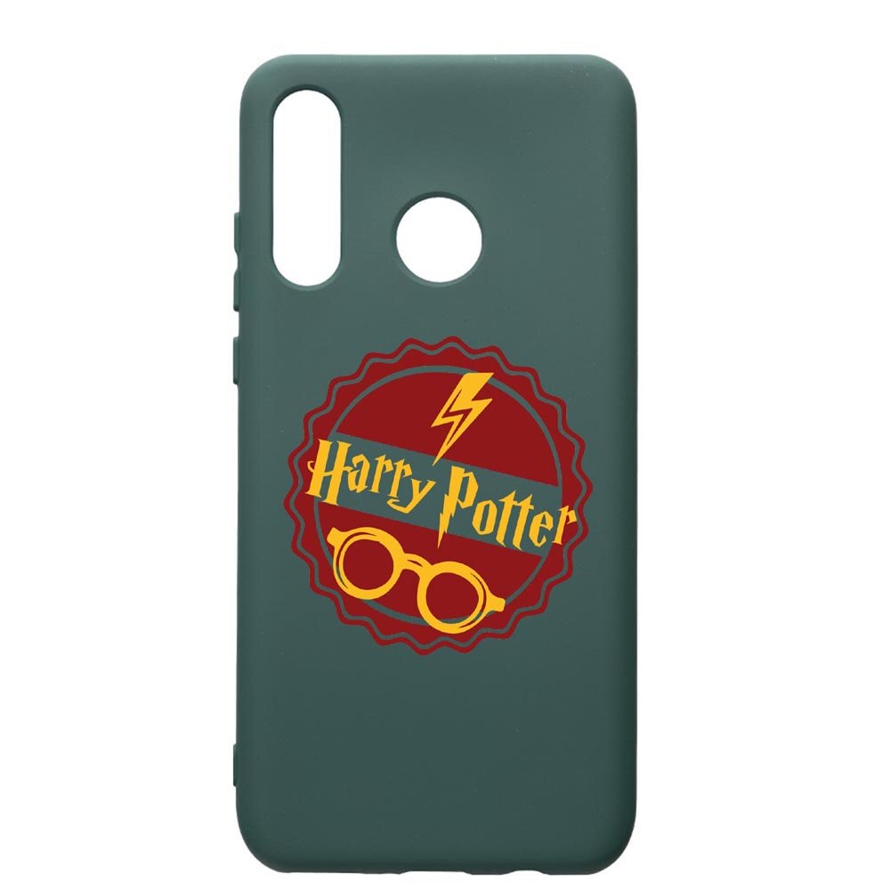 Husa Premium Silicon Compatibila Cu Huawei P30 Lite, Harry Potter Thunder, cu interiorul din material textil, protectie camera, Forest Green, PFG864