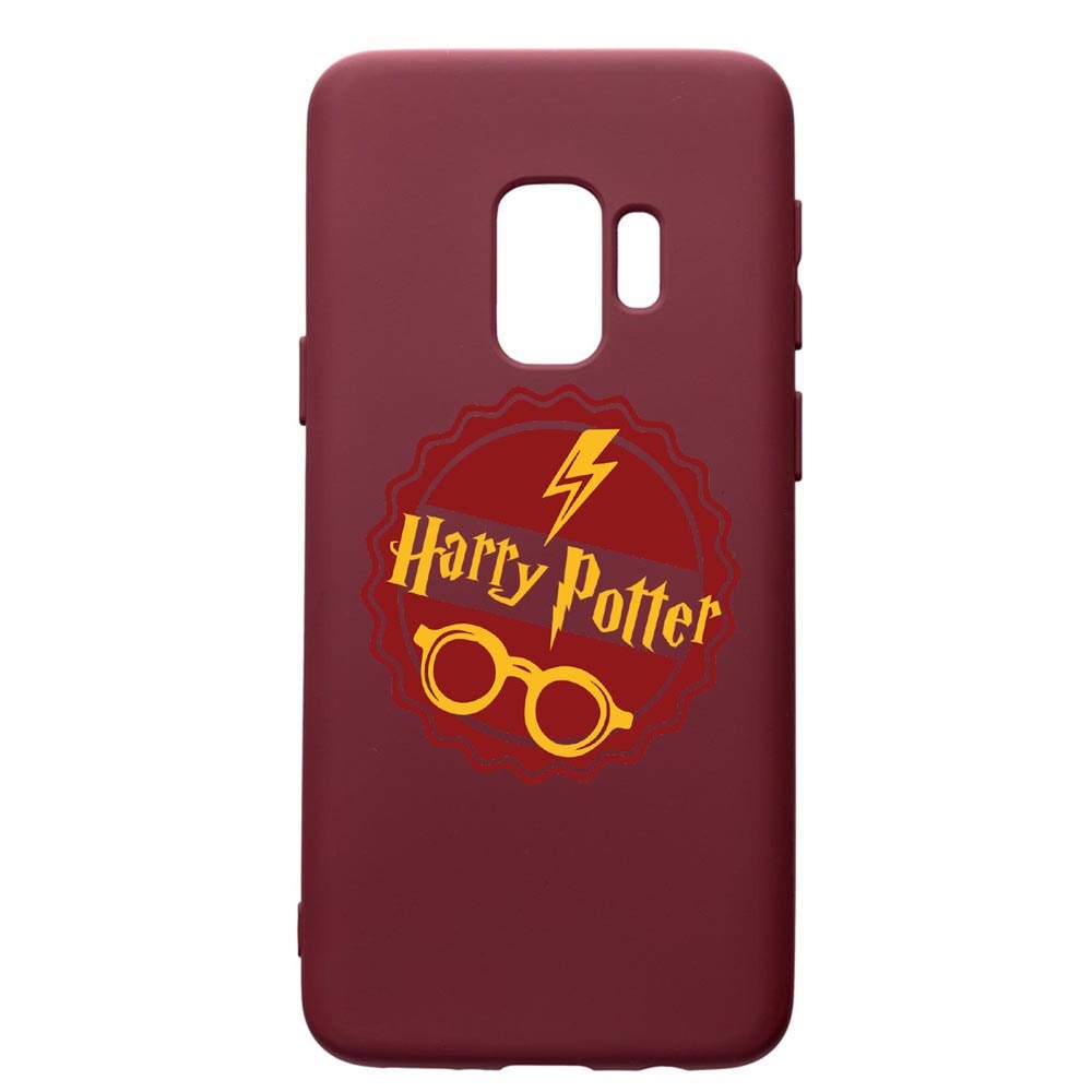Husa Premium Silicon compatibila cu Samsung Galaxy S9, Harry Potter Thunder, cu interiorul din material textil, protectie camera, Burgundy, PBR864