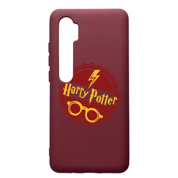 Husa Premium Silicon compatibila cu Xioami Mi Note 10, Harry Potter Thunder, cu interiorul din material textil, protectie camera, Burgundy, PBR864 Husa Premium Silicon compatibila cu Xioami Mi Note 10, Harry Potter Thunder, cu interiorul din material textil, protectie camera, Burgundy, PBR864
