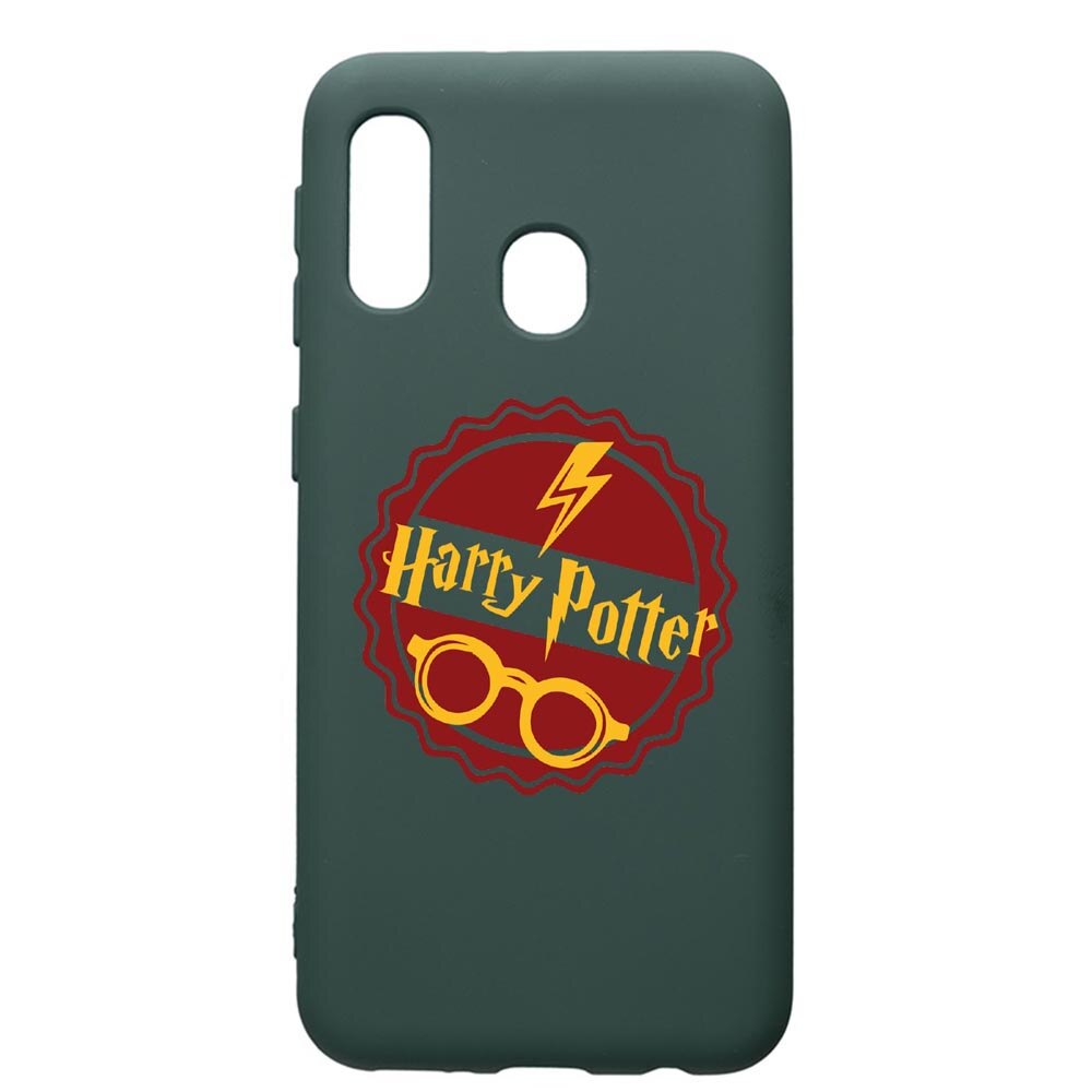 Husa Premium Silicon Compatibila Cu Samsung Galaxy A20E, Harry Potter Thunder, cu interiorul din material textil, protectie camera, Forest Green, PFG864