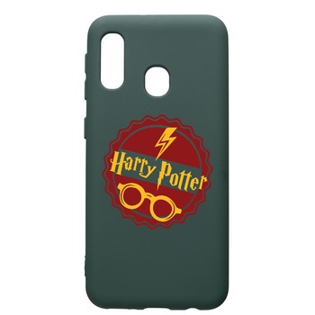 Husa Premium Silicon Compatibila Cu Samsung Galaxy A20E, Harry Potter Thunder, cu interiorul din material textil, protectie camera, Forest Green, PFG864 Husa Premium Silicon Compatibila Cu Samsung Galaxy A20E, Harry Potter Thunder, cu interiorul din material textil, protectie camera, Forest Green, PFG864