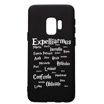 Husa Premium Silicon Compatibila Cu Samsung Galaxy S9, Harry Potter Spells, silicon, cu interiorul din material textil, protectie camera, PB865 Husa Premium Silicon Compatibila Cu Samsung Galaxy S9, Harry Potter Spells, silicon, cu interiorul din material textil, protectie camera, PB865
