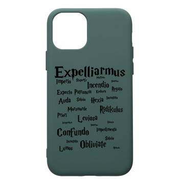 Husa Premium Silicon Compatibila Cu Apple iPhone 11 Pro Max, Harry Potter Spells, cu interiorul din material textil, protectie camera, Forest Green, PFG865 Husa Premium Silicon Compatibila Cu Apple iPhone 11 Pro Max, Harry Potter Spells, cu interiorul din material textil, protectie camera, Forest Green, PFG865