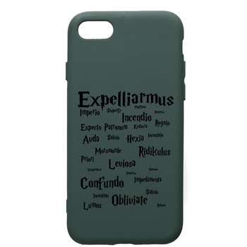 Husa Premium Silicon Compatibila Cu Apple iPhone SE 2 / iPhone 8 / iPhone 7, Harry Potter Spells, cu interiorul din material textil, protectie camera, Forest Green, PFG865 Husa Premium Silicon Compatibila Cu Apple iPhone SE 2 / iPhone 8 / iPhone 7, Harry Potter Spells, cu interiorul din material textil, protectie camera, Forest Green, PFG865