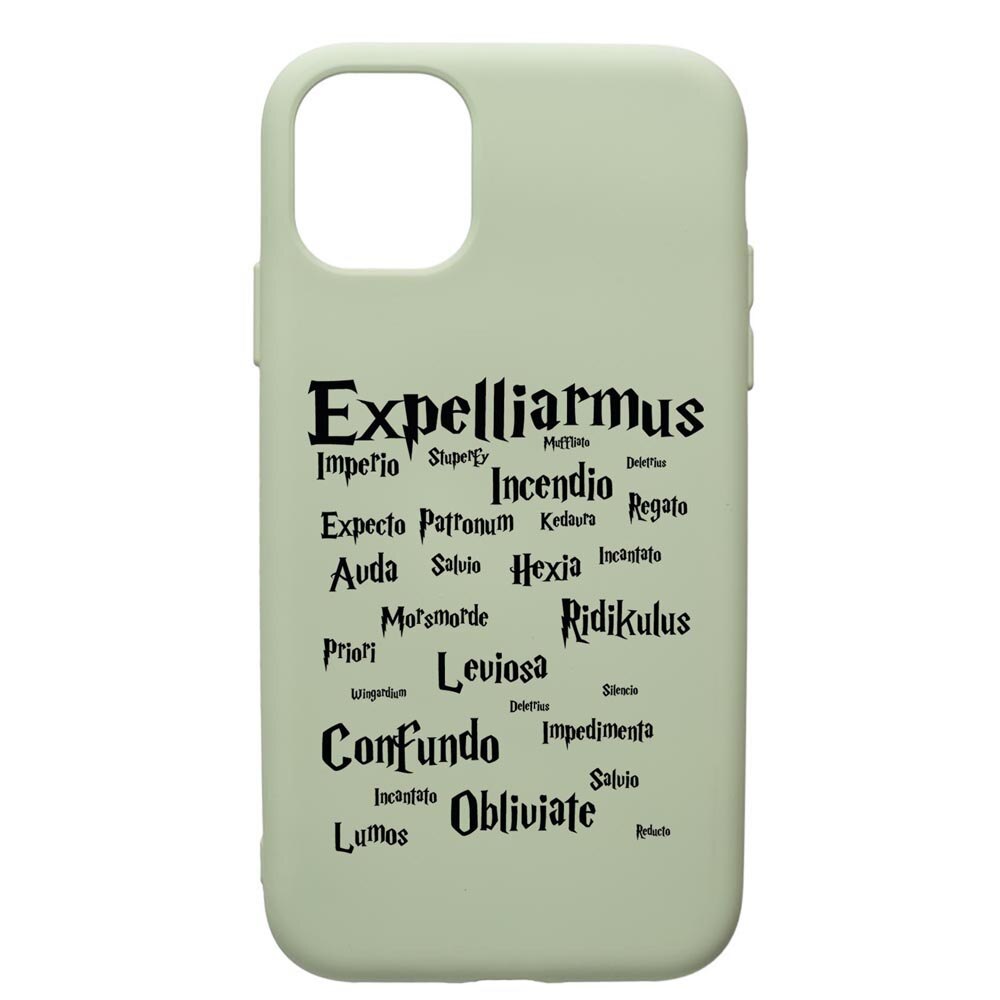 Husa Premium Silicon Compatibila Cu Apple iPhone 12 Pro Max, Harry Potter Spells, cu interiorul din material textil, protectie camera, Beryl, PGR865