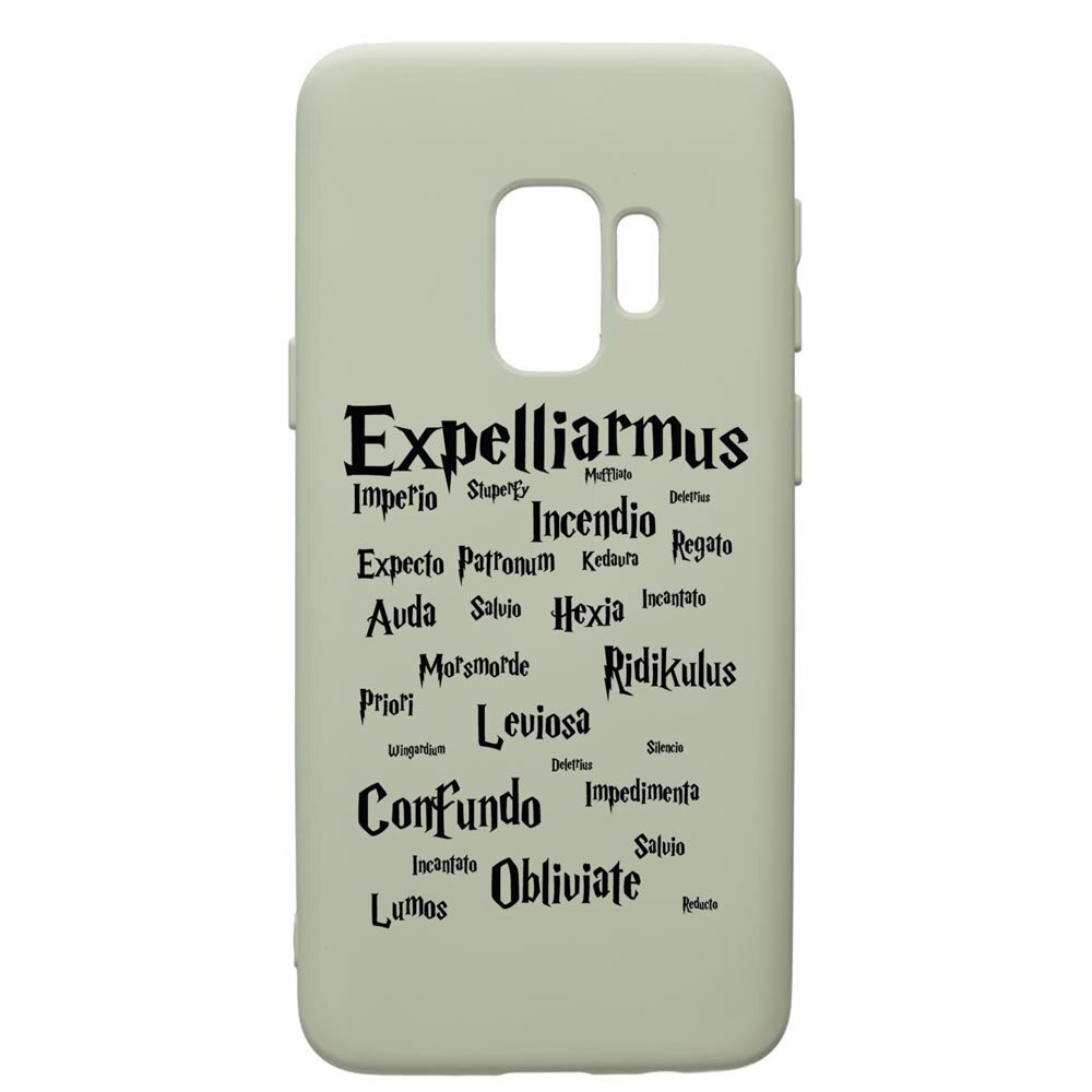 Husa Premium Silicon Compatibila Cu Samsung Galaxy S9, Harry Potter Spells, cu interiorul din material textil, protectie camera, Beryl, PGR865