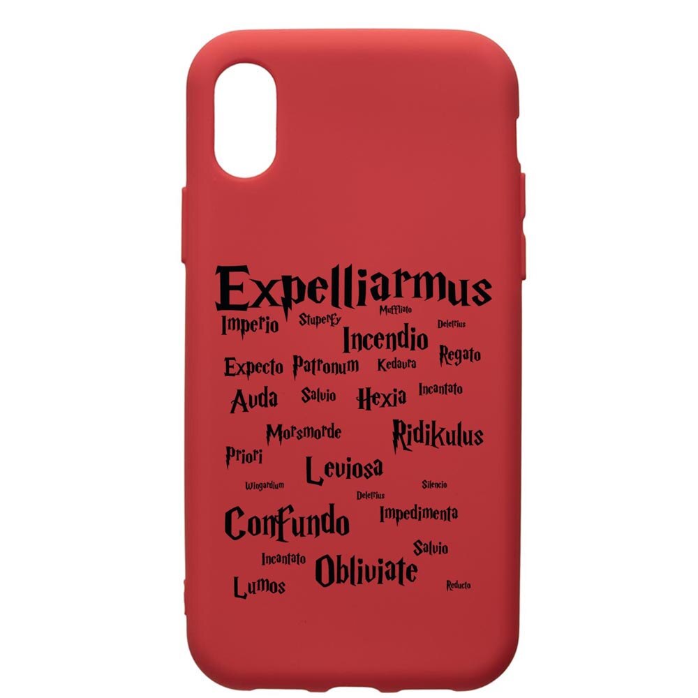 Husa Premium Silicon Compatibila Cu Samsung Galaxy A10, Harry Potter Spells, silicon, cu interiorul din material textil, protectie camera, Red, PR865