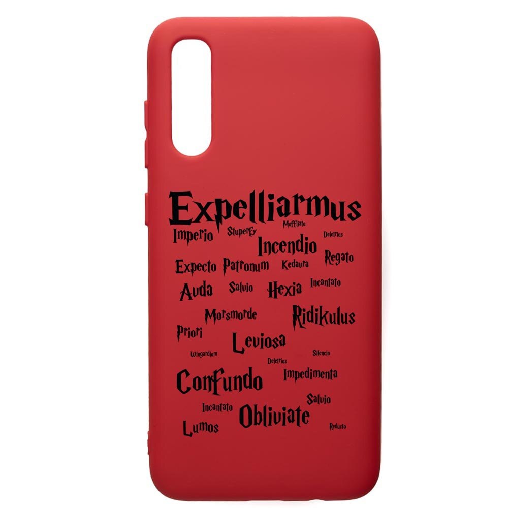 Husa Premium Silicon Compatibila Cu Samsung Galaxy A50, Harry Potter Spells, silicon, cu interiorul din material textil, protectie camera, Red, PR865