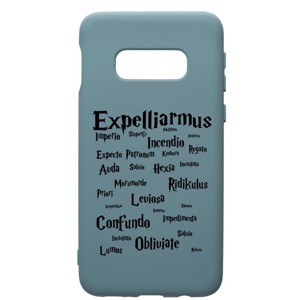 Husa Premium Silicon Compatibila Cu Samsung Galaxy S10, Harry Potter Spells, silicon, cu interiorul din material textil, protectie camera, Cornflower, PCF865